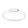 Rhodium Over Sterling Silver Diamond Bangle Bracelet 0.10ctw
