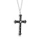 Diamond 0.62Ctw Sterling Silver Cross Pendant With Chain
