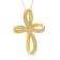 Diamond 0.50Ctw 10k Yellow Gold Cross Pendant With Chain