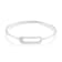Rhodium Over Sterling Silver Diamond Bangle Bracelet 0.10ctw