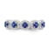 Sterling Silver Diamond and Sapphire Ring 0.75ctw