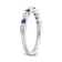 Sterling Silver Diamond and Sapphire Ring 0.05ctw
