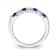 Sterling Silver Diamond and Sapphire Ring 0.16ctw