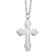 Diamond 0.25Ctw Sterling Silver Cross Pendant With Chain