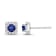 Diamond 0.25Ctw and Blue sapphire Sterling Silver Earring