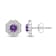 Diamond 0.12Ctw and amethyst Sterling Silver Earring