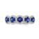 Sterling Silver Diamond 0.33Ctw and Sapphire Ring