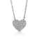 Diamond 0.25Ctw Sterling Silver Heart Pendant With Chain