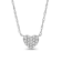 Diamond 0.10Ctw Sterling Silver Heart Pendant With Chain