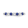 Sterling Silver Diamond and Sapphire Ring 0.16ctw