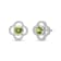 Diamond 0.25Ctw and Peridot Sterling Silver Earring
