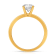 14K Yellow Gold Solitaire Lab Grown Diamond Ring 0.75 cttw