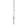 14K White Gold Diamond Cross Pendant with Sterling Silver Chain 0.75ct