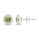 Diamond 0.25Ctw and Peridot Sterling Silver Earring
