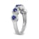 Sterling Silver Diamond and Sapphire Ring 0.75ctw