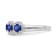 Sterling Silver Diamond 0.33Ctw and Sapphire Ring
