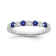 Sterling Silver Diamond and Sapphire Ring 0.16ctw
