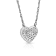 Diamond 0.25Ctw Sterling Silver Heart Pendant With Chain