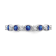 Sterling Silver Diamond and Sapphire Ring 0.10ctw
