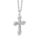 Diamond 0.25Ctw Sterling Silver Cross Pendant With Chain