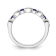 Sterling Silver Diamond and Sapphire Ring 0.05ctw