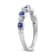 Sterling Silver Diamond and Sapphire Ring 0.10ctw