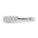 10K White Gold Wedding Band Ring-0.75 cttw