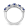 Sterling Silver Diamond 0.33Ctw and Sapphire Ring