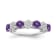 Sterling Silver Diamond 0.25Ctw and Amethyst Ring