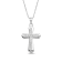 Diamond 0.33Ctw 10k White Gold Cross Pendant With Chain
