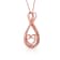 Diamond 0.20Ctw 10k Rose Gold Heart Pendant With Chain