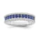 Sterling Silver Diamond and Sapphire Ring 0.75ctw