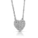 Diamond 0.25Ctw Sterling Silver Heart Pendant With Chain