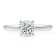 14K White Gold Solitaire Lab Grown Diamond Ring 0.75 cttw