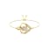 14K Yellow Gold Diamond Open Heart Bolo Bracelet 0.25ctw