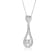 Diamond 0.50Ctw 10k White Gold Pendant With Chain