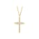 Diamond 0.20Ctw 10k Two-tone Gold Cross Pendant With Chain