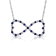 Blue Sapphire and Diamond 0.20Ctw Sterling Silver Pendant With Chain