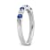 Sterling Silver Diamond and Sapphire Ring 0.16ctw