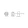Diamond 0.50Ctw 10k White Gold Earrings