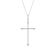 Diamond 0.33Ctw 10k White Gold Cross Pendant With Chain
