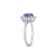 Sterling Silver Diamond and Amethyst Ring 0.33ctw