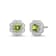 Diamond 0.12Ctw and Peridot Sterling Silver Earring
