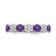 Sterling Silver Diamond 0.25Ctw and Amethyst Ring