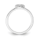 10K White Gold Diamond Ring 0.12Ctw