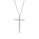Diamond 0.20Ctw Sterling Silver Cross Pendant With Chain