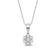 Diamond 0.20Ctw 10k White Gold Pendant With Chain