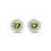 Diamond 0.25Ctw and Peridot Sterling Silver Earring