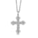 Diamond 0.25Ctw Sterling Silver Cross Pendant With Chain