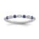 Sterling Silver Diamond and Sapphire Ring 0.05ctw